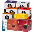 Bundle with 8 packages of coffee for Dolce Gusto and a package of descaling