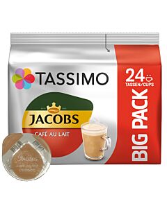 Jacobs Café au Lait Big Pack Packung und Kapsel für Tassimo
