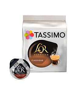 L'OR Espresso Classique package and capsule for Tassimo