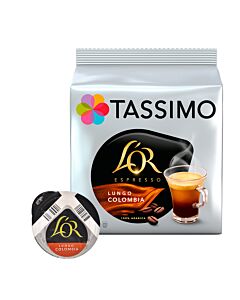 L'OR Lungo Colombia Packung und Kapsel für Tassimo
